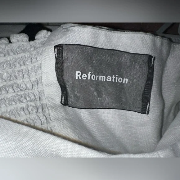 Reformation Porto White Linen Dress - Picture 4 of 7